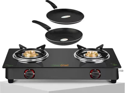 Greenchef Ebony Plus Special Combo AI Glass Automatic Gas Stove (2 Burners) Greenchef Ebony Plus Special Combo AI Glass Automatic Gas Stove (2 Burners)